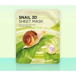 MISSHA Snail 3D Sheet Mask Improves Elasticity Moisturizes 5 Pack